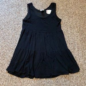 Black tiered mini dress
